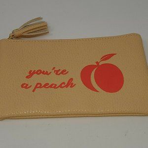 Sal & Jo's Faux Leather You're A Peach Pouch Cosme